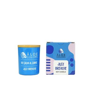 Scented Soy Candle Just Breathe με άρωμα καθαριότητας - Aloe Colors