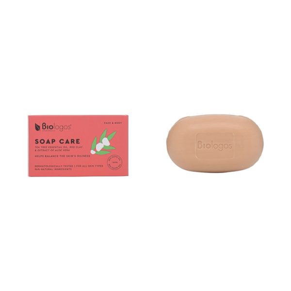 Σαπούνι κατά της ακμής με tea tree oil, red clay και aloe vera - Biologos