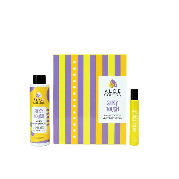Gift Set Silky Touch with body lotion and eau de toilette (roll-on) - Aloe Colors