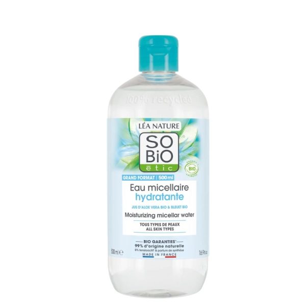 Moisturizing Micellar Water w/ Aloe 500 ml - So'Bio Etic