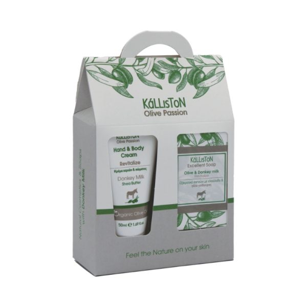 Gift Box "Donkey Milk" w/ Hand Cream 50 ml / Soap 100 gr - Kalliston
