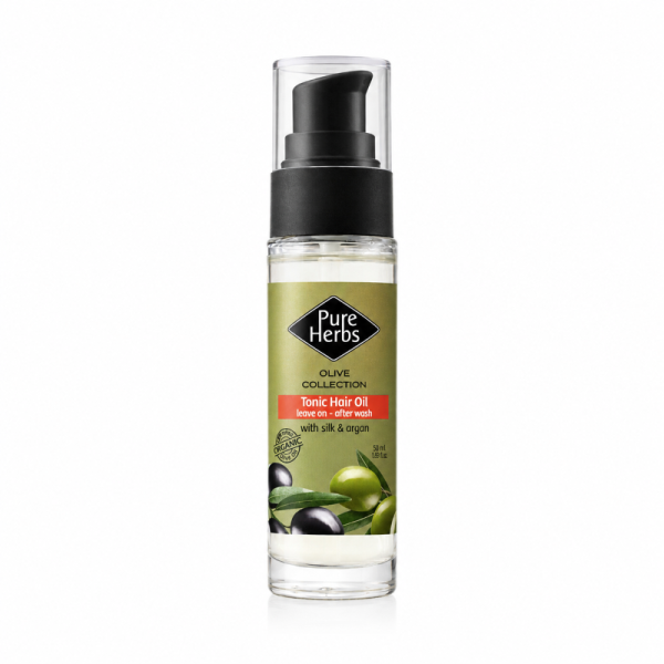 Tonic Hair Oil Leave On w/ Argan Oil & Silk 50ml - Pure Herbs