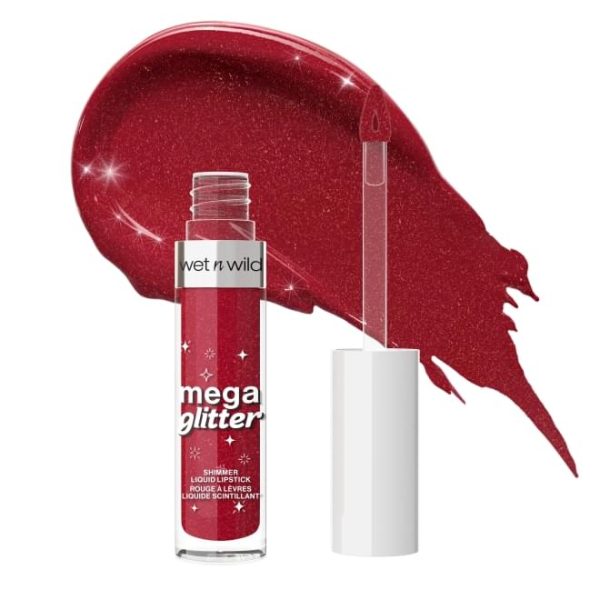 Mega Glitter Shimmer Liquid Lipstick "New Soulmate" - Swatch